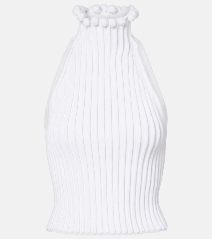 Alaïa Viscose Halter Top In White