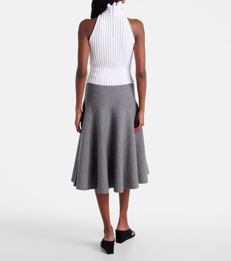 Alaïa Viscose Halter Top In White
