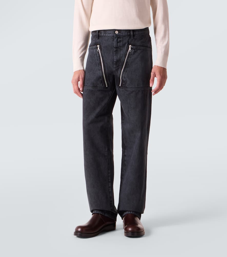 Dries Van Noten Zip-detail Wide-leg Jeans In Blue