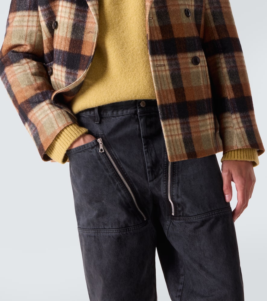 Dries Van Noten Zip-detail Wide-leg Jeans In Blue