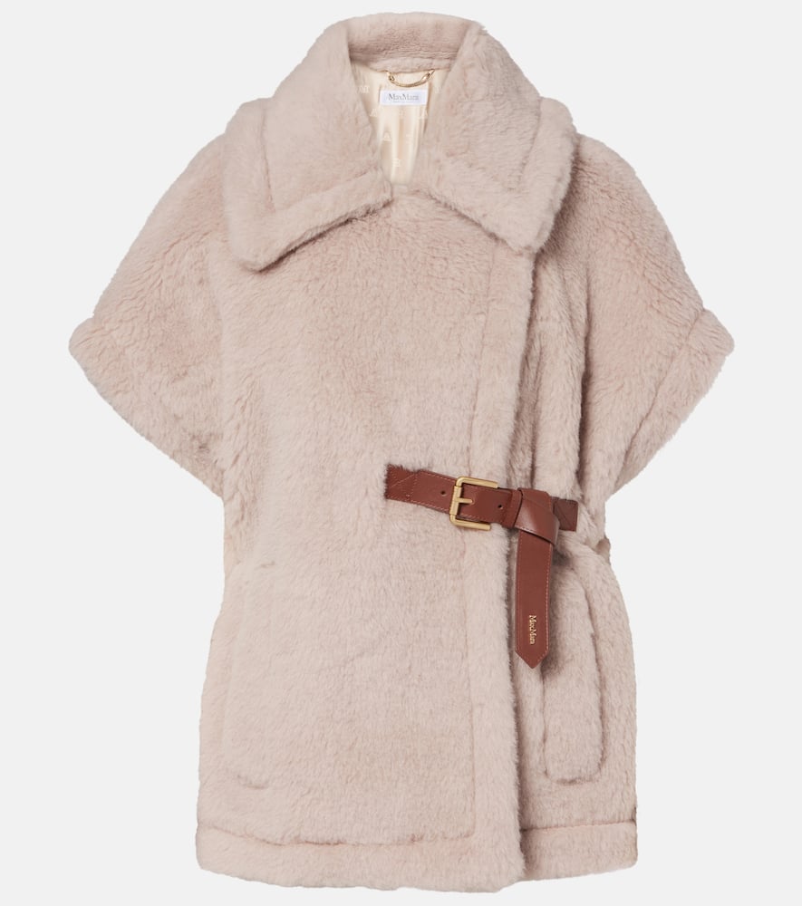 Max Mara Newabavo Teddy Cape In Neutral