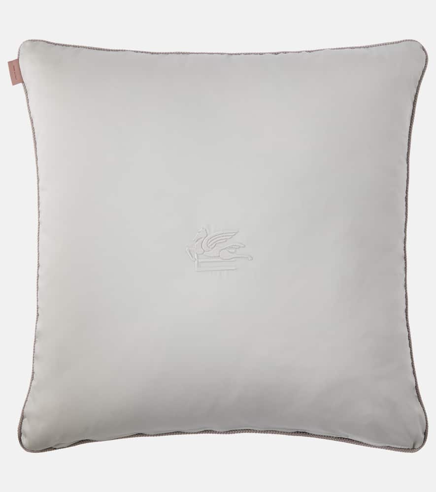 Etro Pegaso Printed Cotton Cushion In Sand