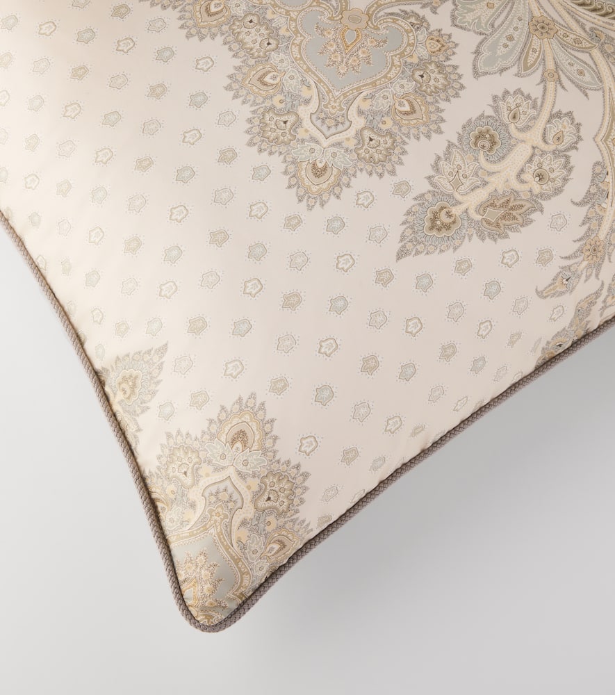 Etro Pegaso Printed Cotton Cushion In Sand