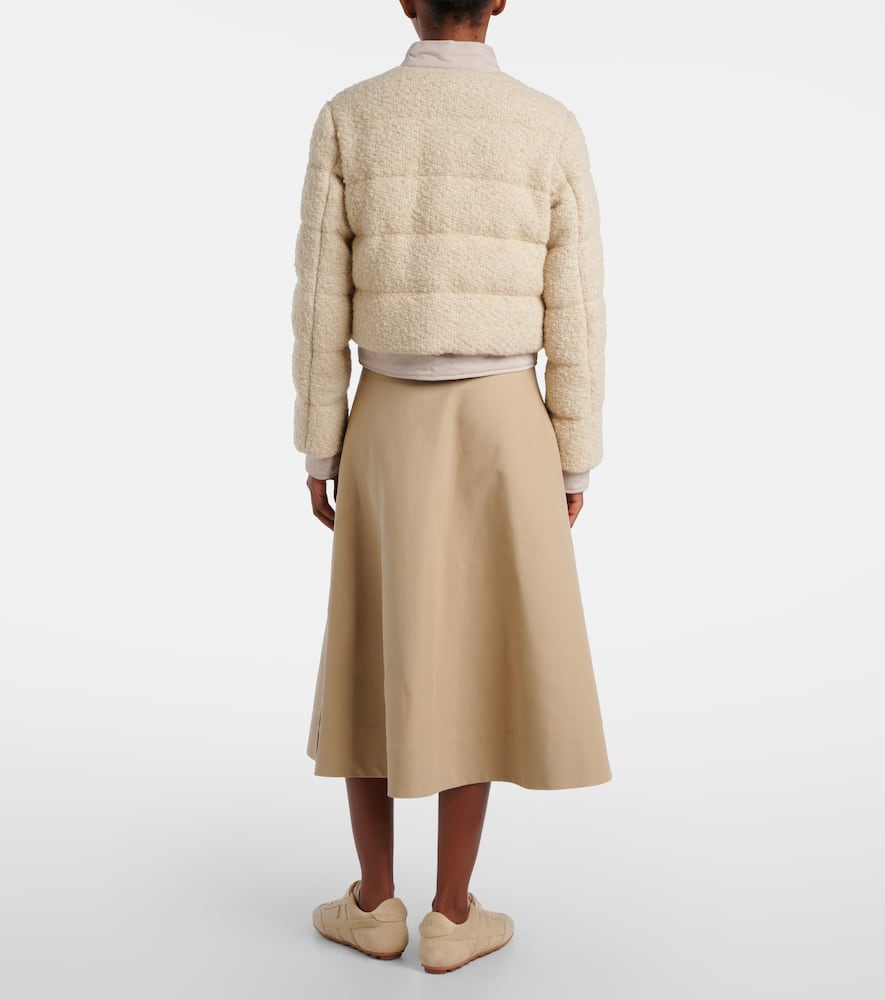 Moncler Button-down Bomber Jacket In Neutral