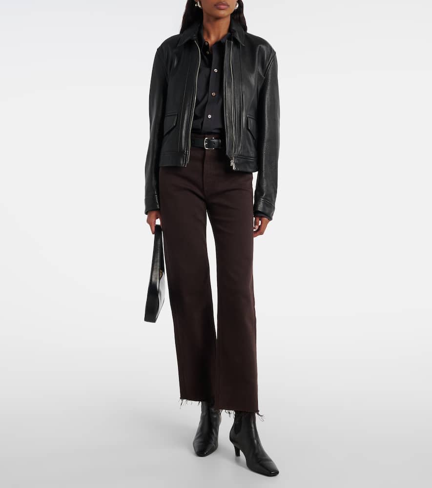 Citizen Of Humanity Palma High-rise Straight Jeans In Brown