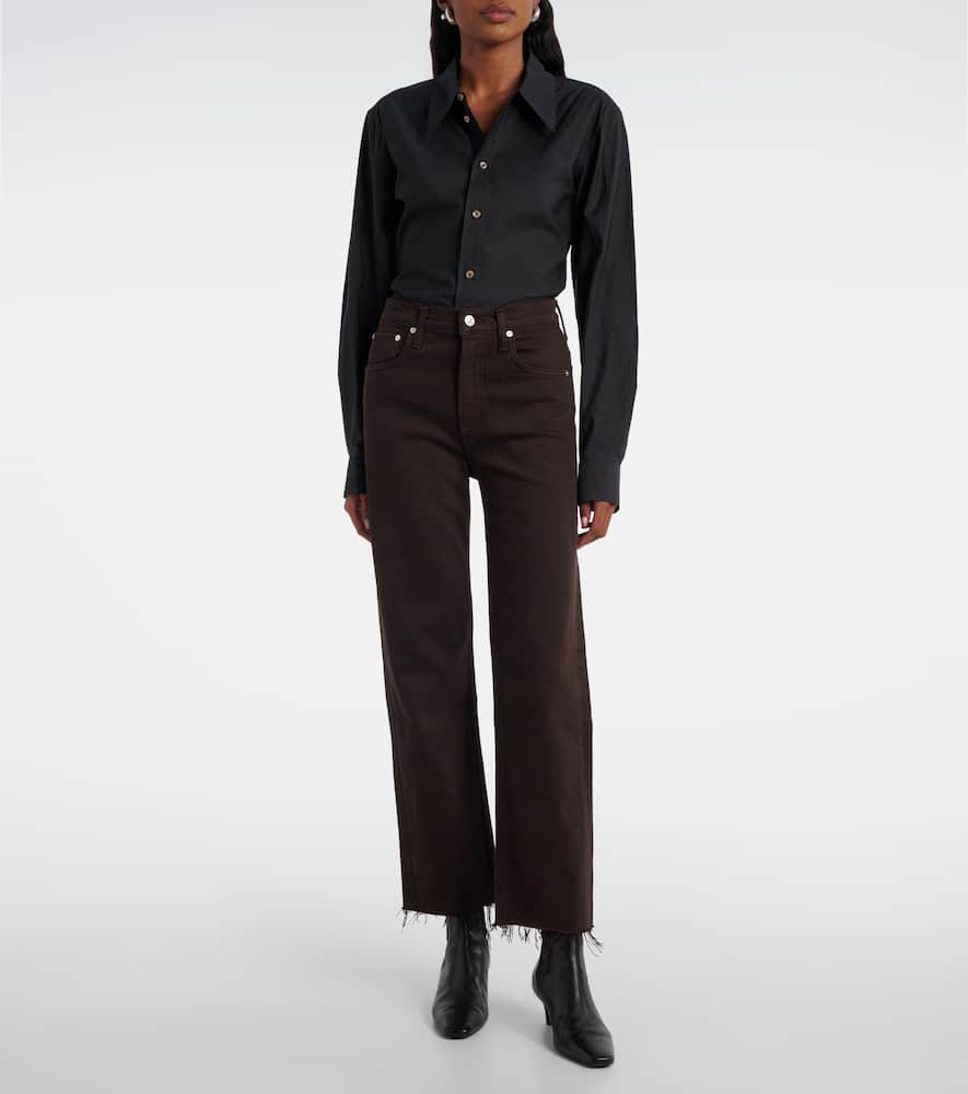 Citizen Of Humanity Palma High-rise Straight Jeans In Brown