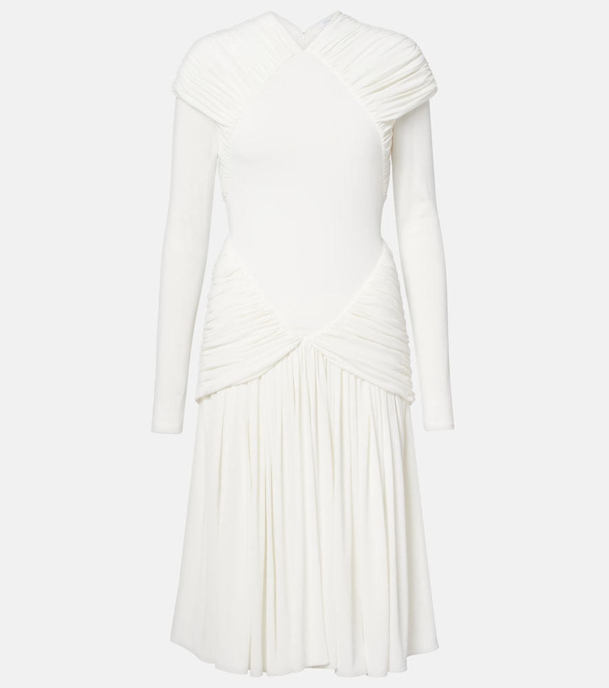 Ferragamo Ruched crêpe jersey midi dress