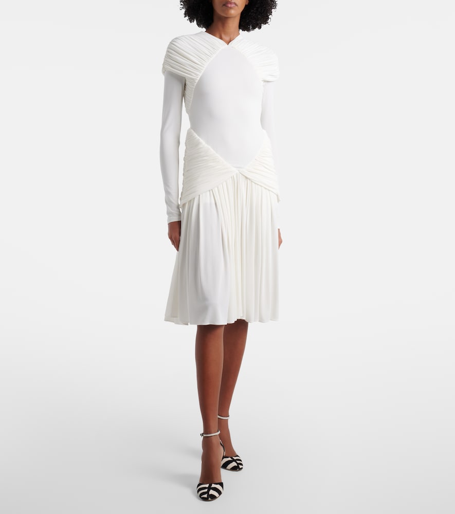 Ferragamo Ruched crêpe jersey midi dress
