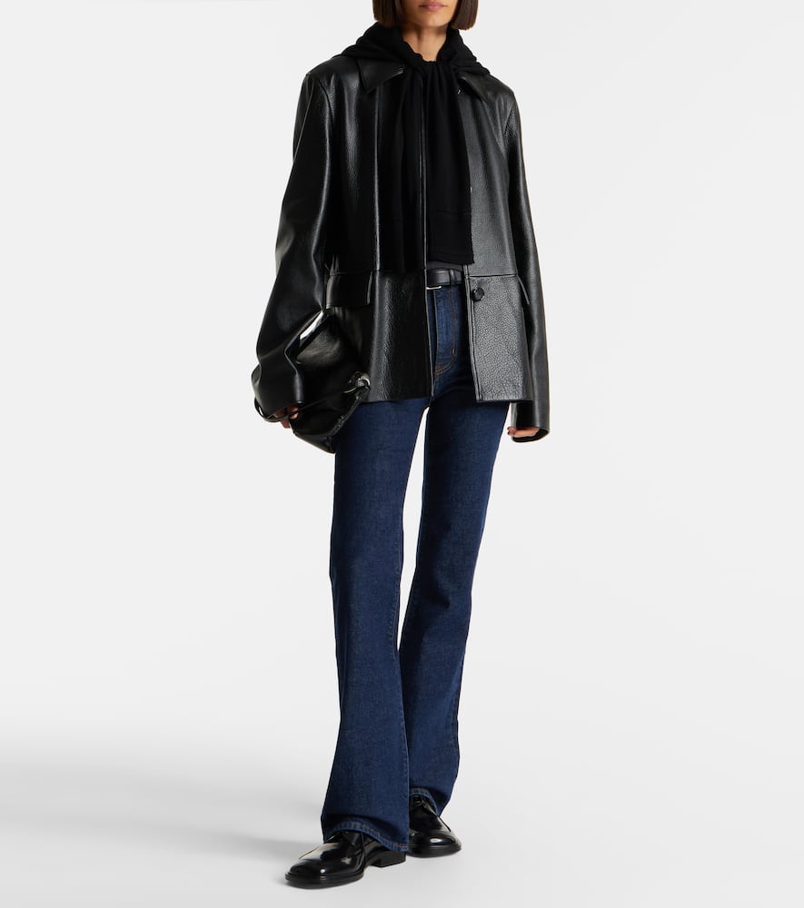 Frame Arrow High-rise Bootcut Jeans In Blue
