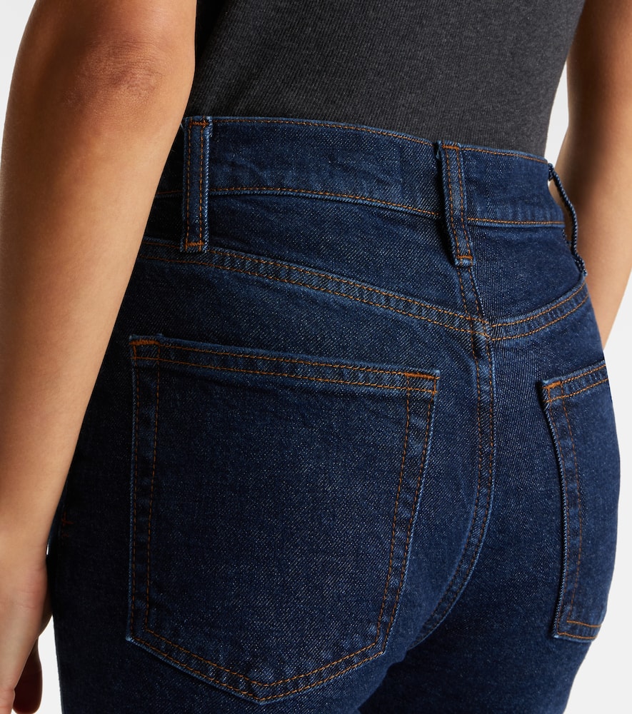 Frame Arrow High-rise Bootcut Jeans In Blue