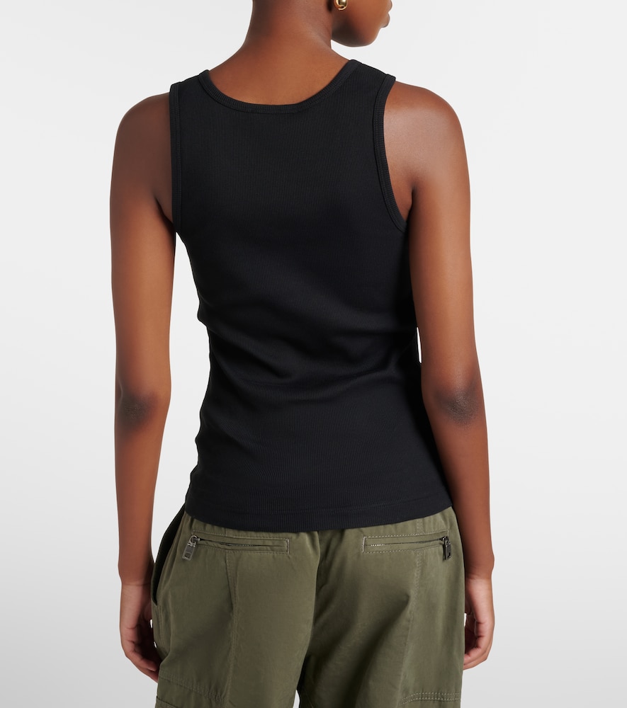 Dolce&Gabbana Dg Embellished Ribbed-Knit Cotton Tank Top