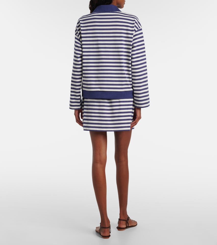 Haisley Striped Cotton Miniskirt