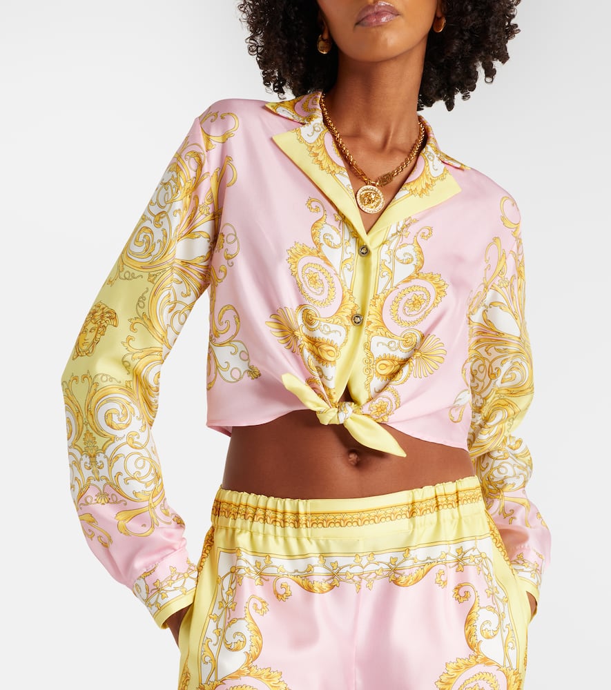 BAROCCO真丝斜纹布衬衫