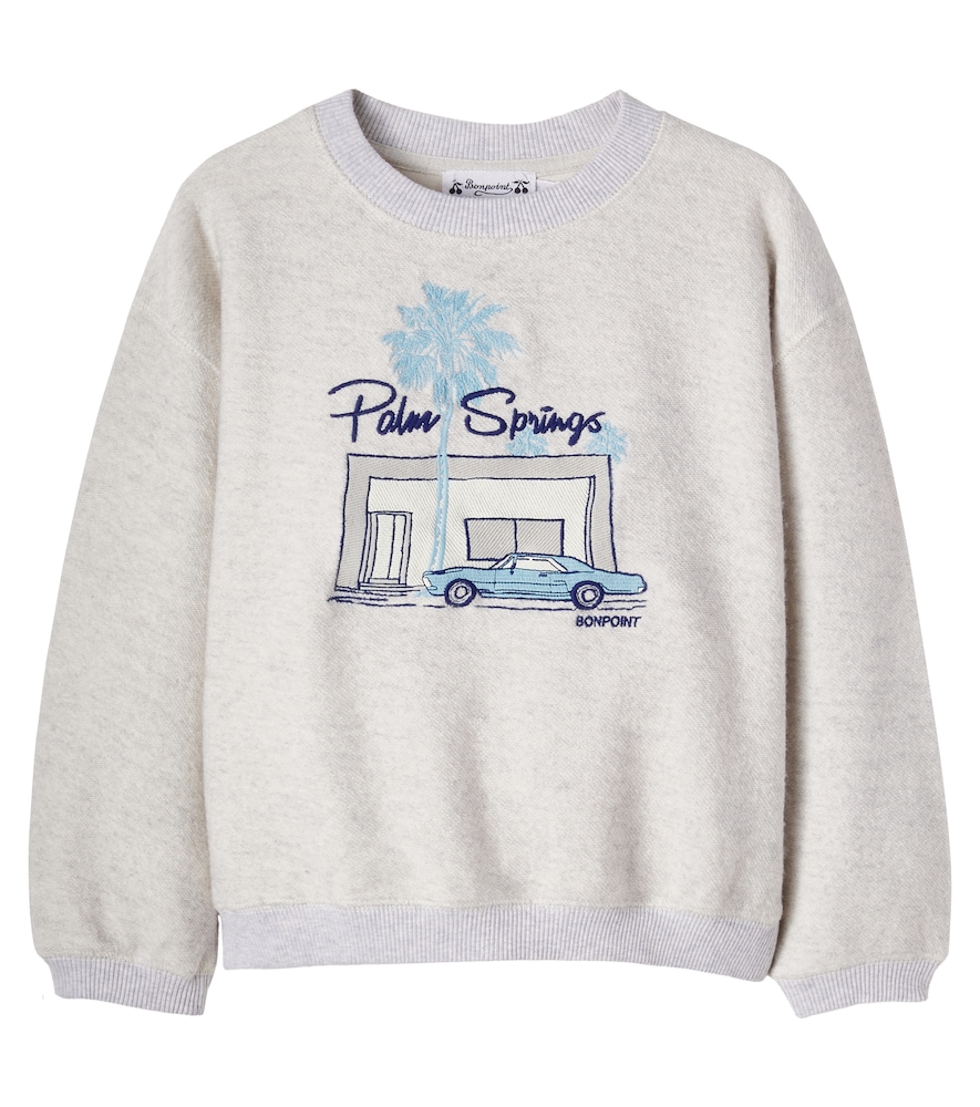 Bonpoint Grey Tonino Cotton-Blend Jersey Sweatshirt Y Size 6 - Mytheresa