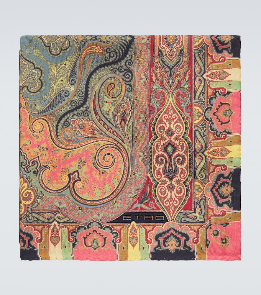 ETRO Etro Printed silk pocket square　エトロ プリント シルク ポケットチーフ
