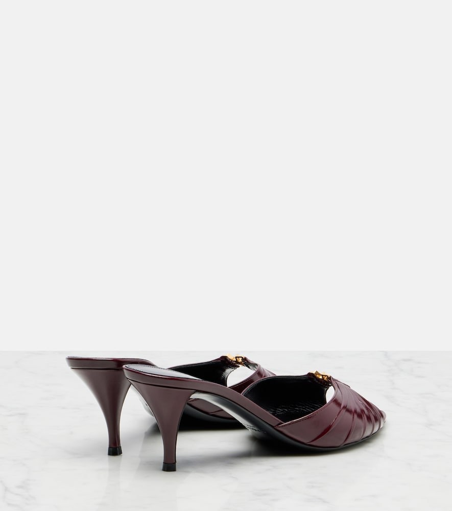  Saint Laurent Saint Laurent Babylone Cassandre 60 Leather Mules 