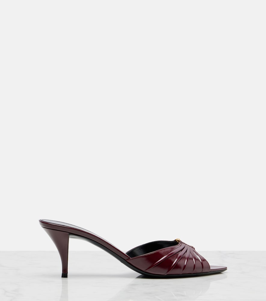  Saint Laurent Saint Laurent Babylone Cassandre 60 Leather Mules 