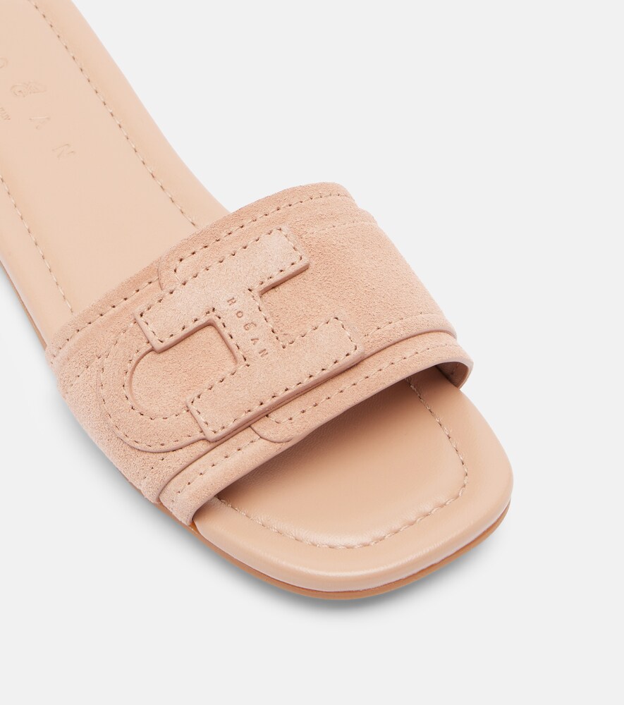  Hogan Hogan Pantoletten H685 Aus Veloursleder 