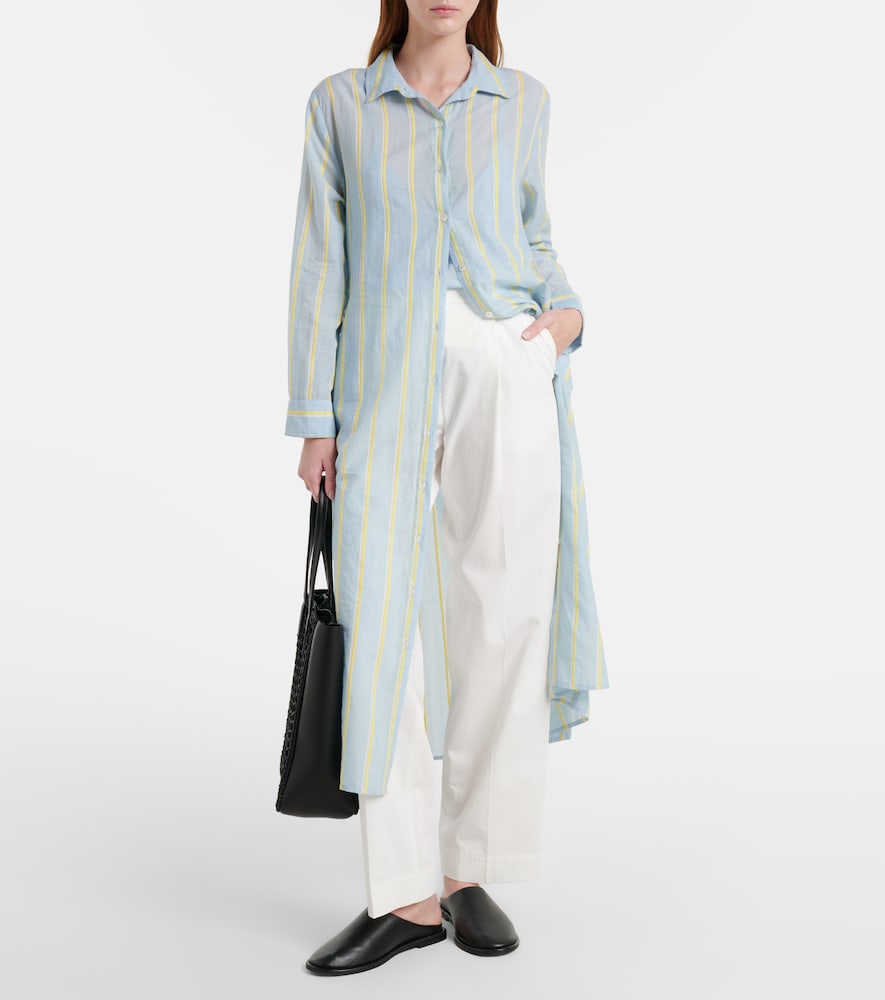 Velvet Kimora striped cotton shirt dress