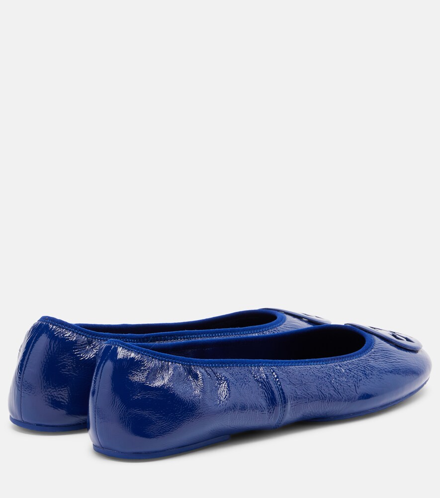  Tory Burch Tory Burch Reva Travel Leather Ballet Flats 