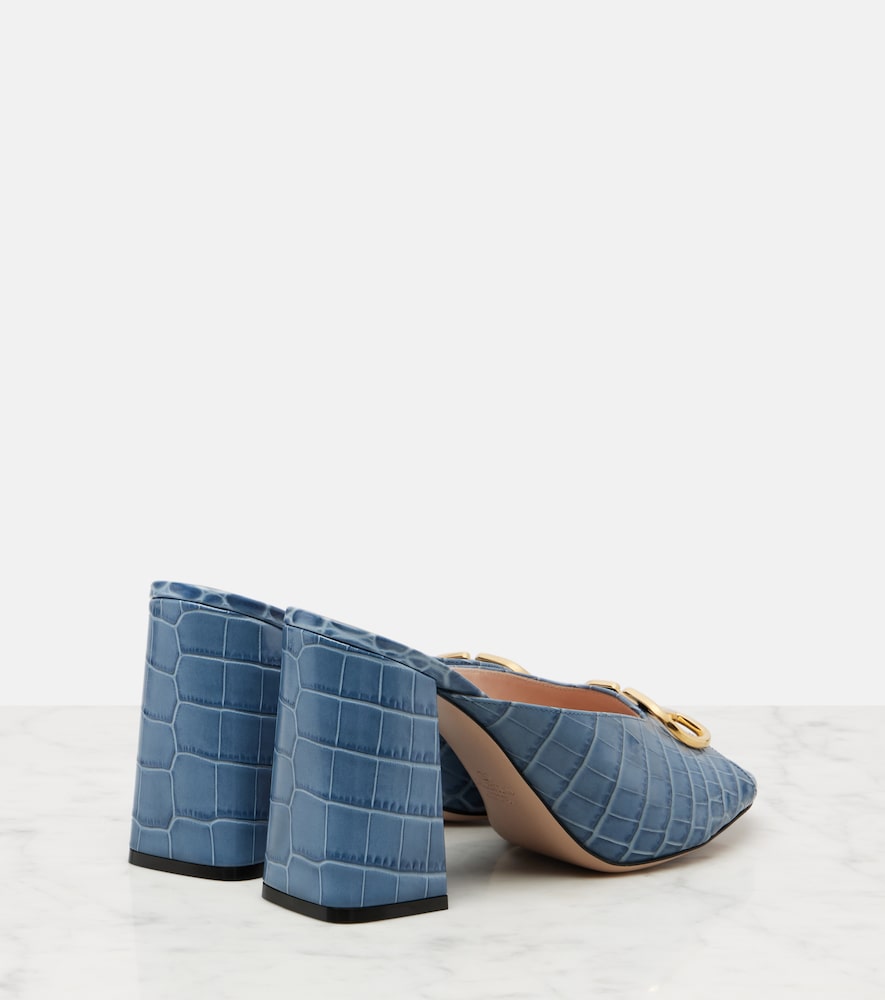 Garavani Vlogo Croc-Effect Mules