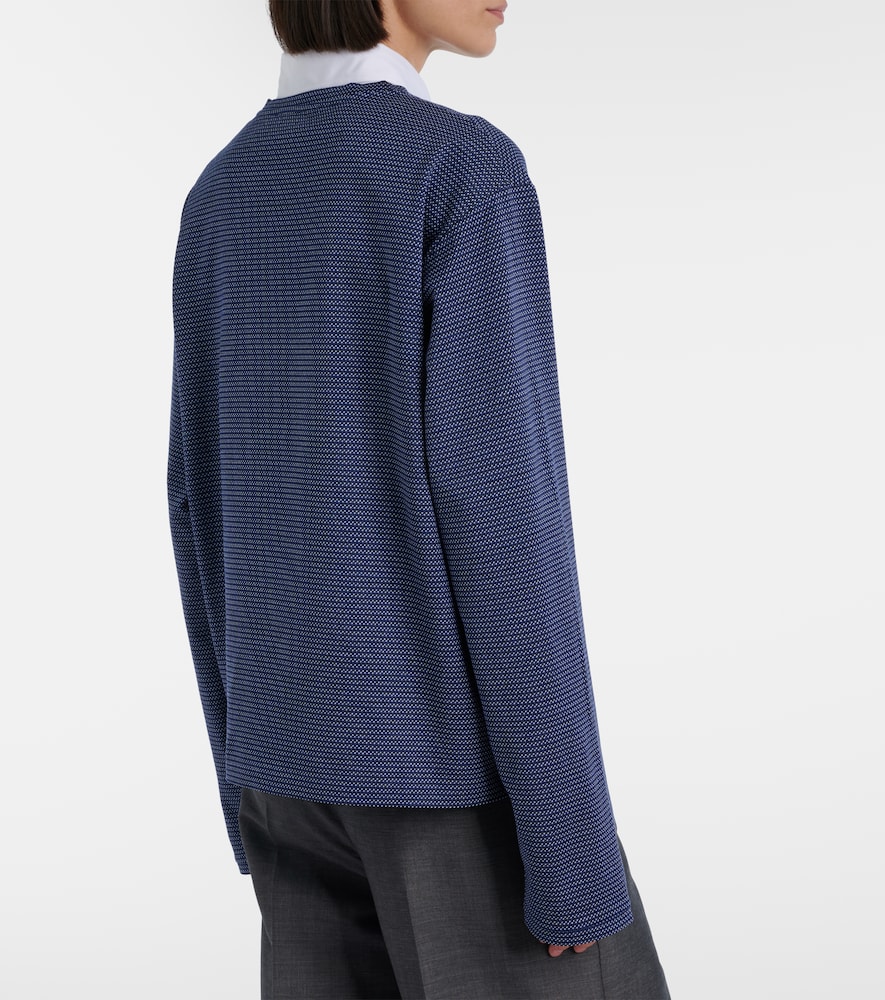 Miu Miu Miu Miu Longsleeve Aus Baumwoll-jersey 