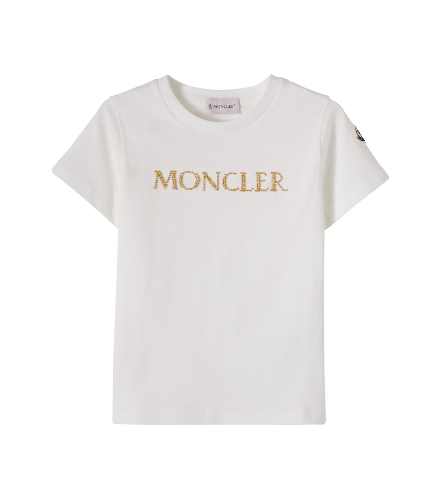 Moncler Enfant Logo embellished cotton jersey T-shirt　モンクレール アンファン ロゴ装飾コットンジャージー T シャツ Moncler