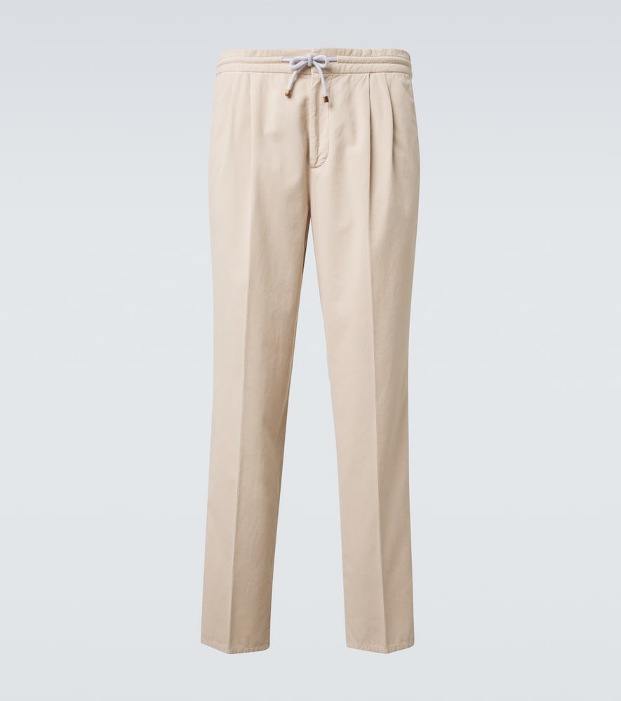 Brunello Cucinelli Men's Beige Cotton Corduroy Tapered Pants UK Size 42 - Mytheresa