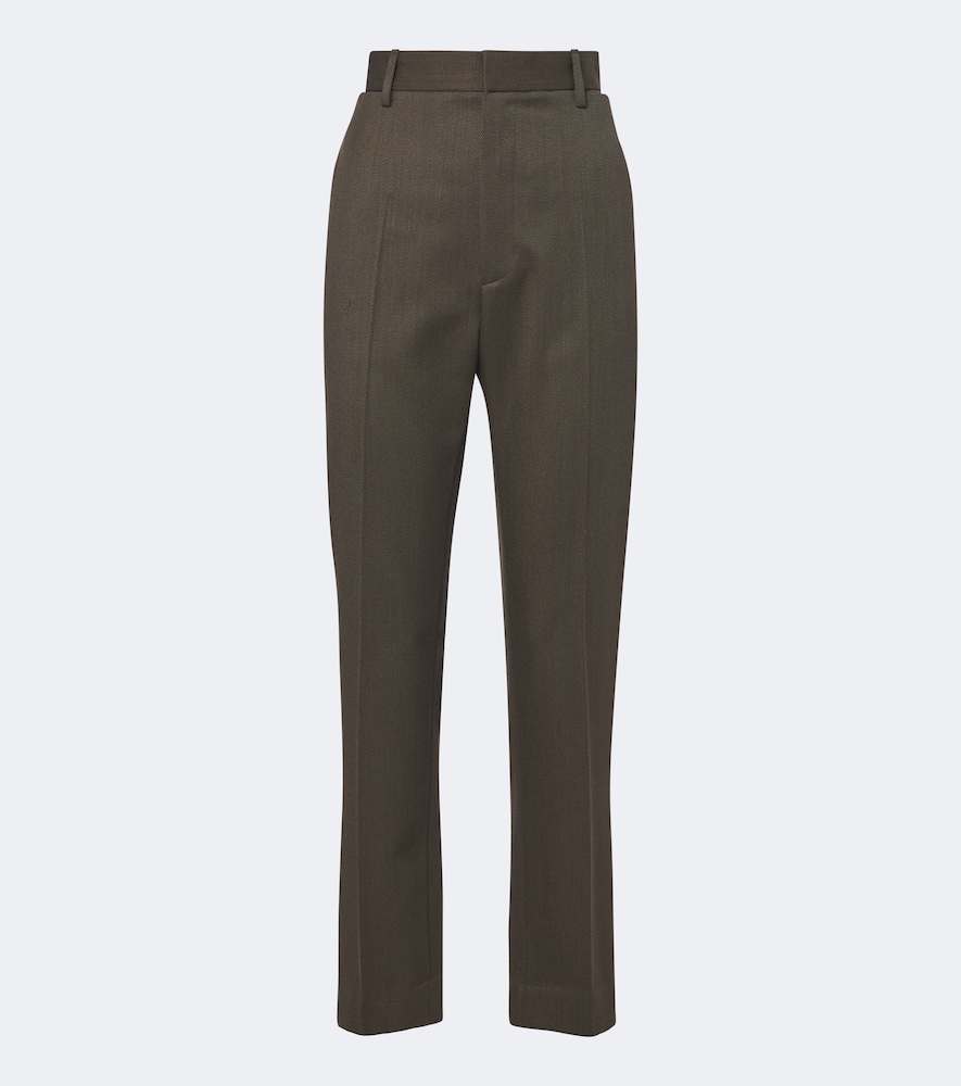 Pantaloni regular in twill di lana vergine