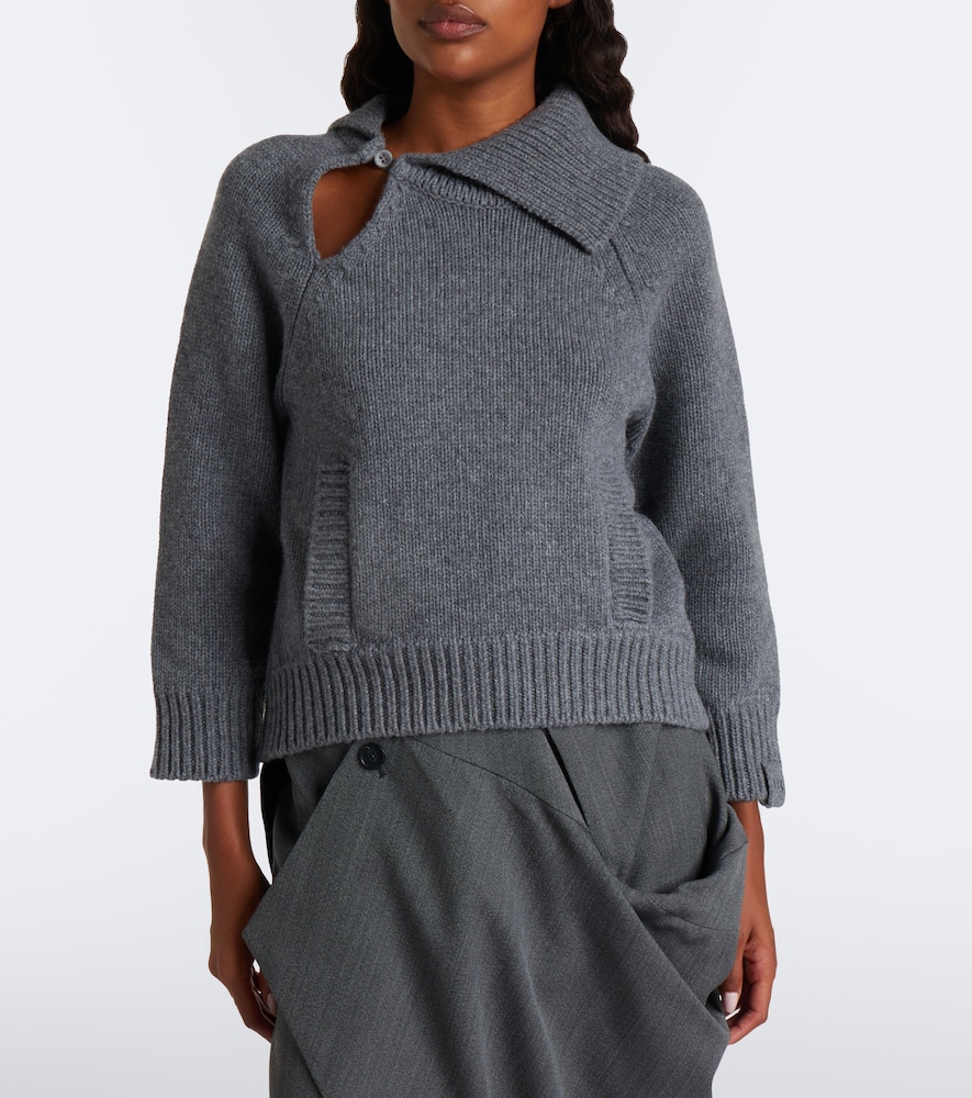 Asymmetric Virgin Sweater