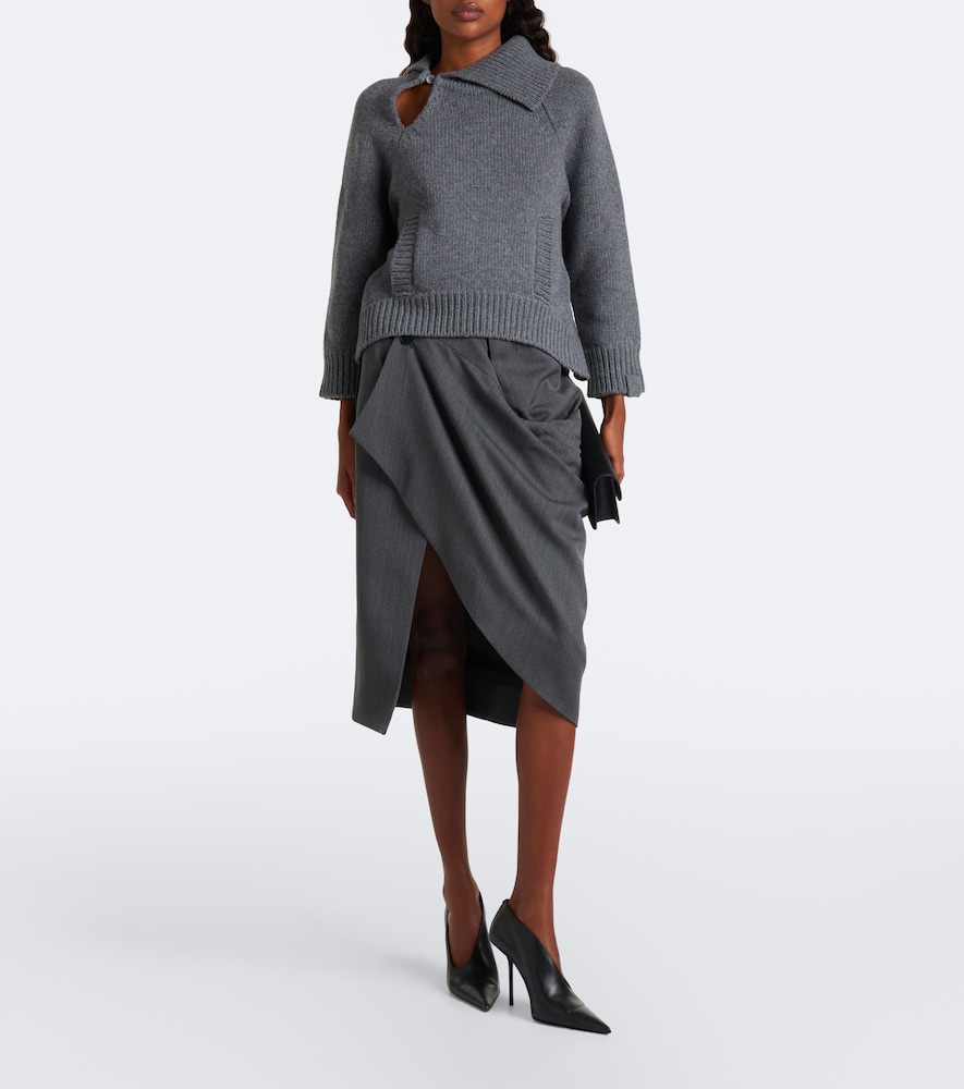 Asymmetric Virgin Sweater