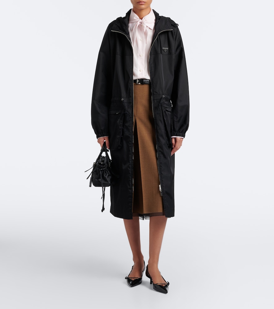 Prada Re-nylon Parka In Black