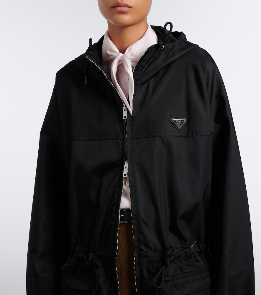 Prada Re-nylon Parka In Black