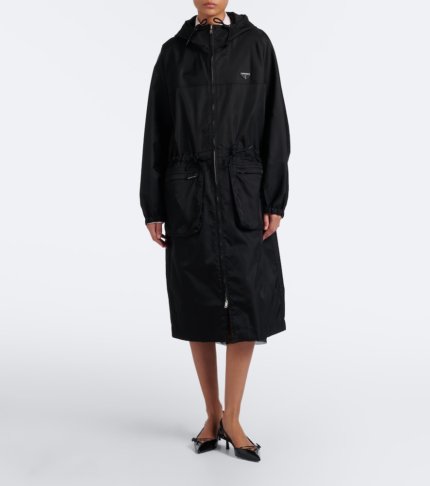 Prada Re-nylon Parka In Black
