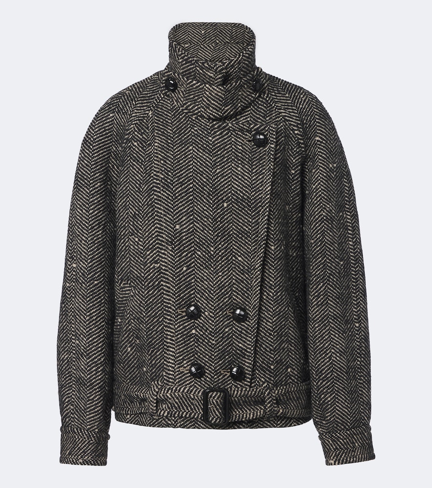 Isabel Marant Isabel Marant Elvane herringbone wool peacoat