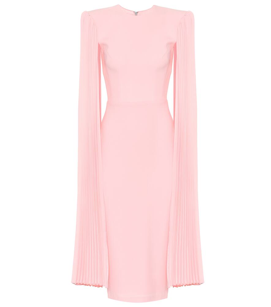 ALEX PERRY NINA CRÊPE SATIN SHEATH DRESS