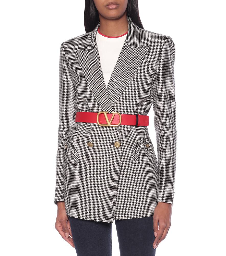 VALENTINO VLOGO REVERSIBLE LEATHER BELT,P00439101