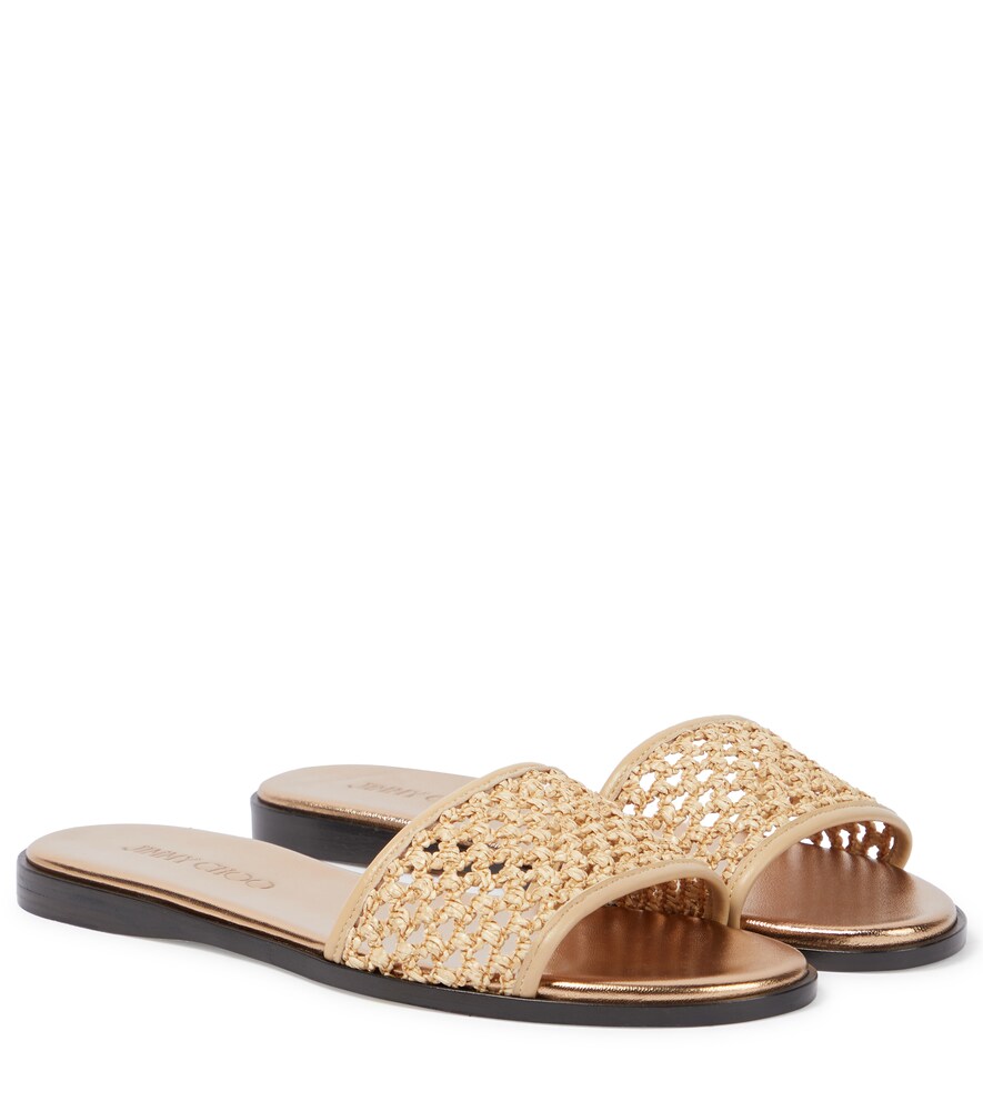 Jimmy Choo | Shoes | Jimmy Choo Minea Woven Raffia Sandals Size 38 | Poshmark