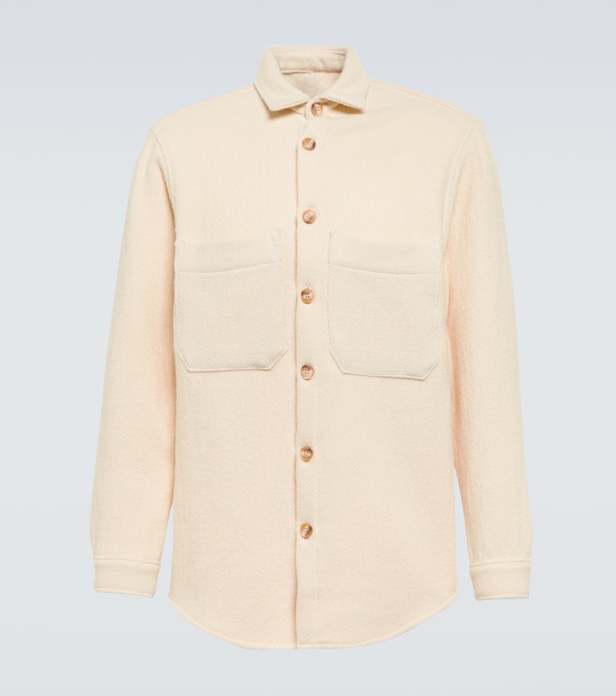 King & Tuckfield Cotton and wool twill overshirt
