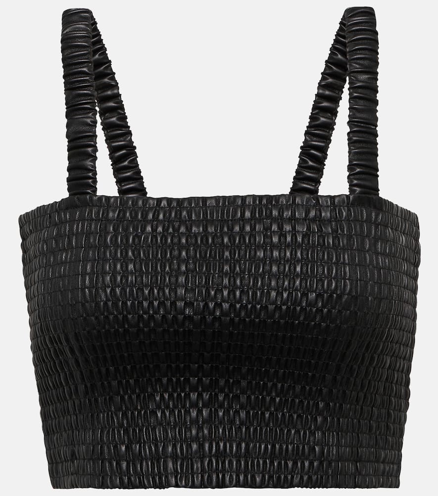 Proenza Schouler White Label faux leather crop top