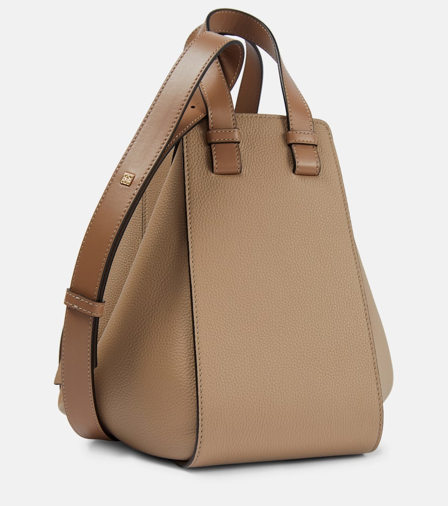 Shop Loewe Hammock Small Leather Shoulder Bag In Sand