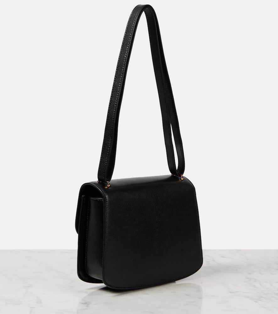 The Row Sofia Leather Tote Bag In Black Shg