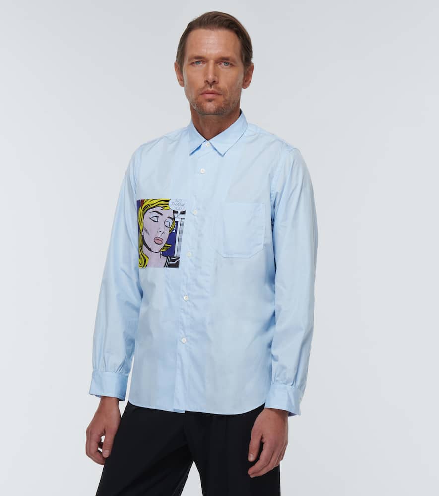 Junya Watanabe Checked Cotton Poplin Shirt In Sax X Blu/rd/y
