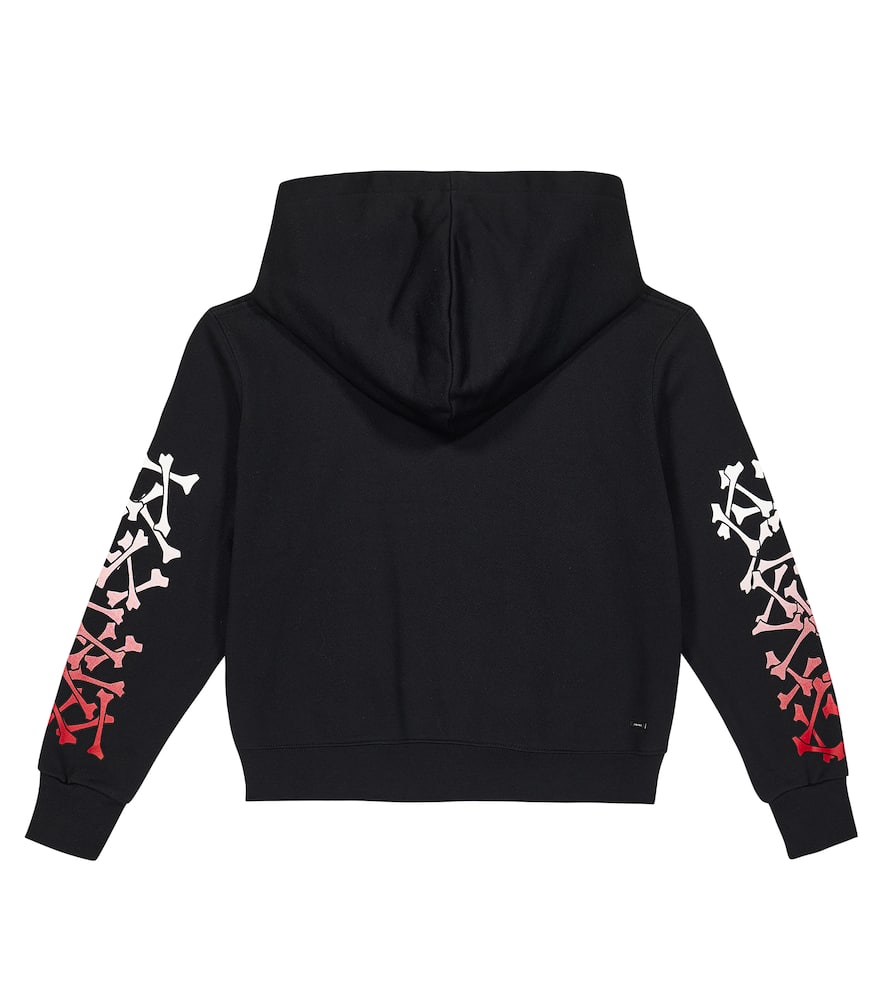 Amiri Black Sweatshirt For Kids With Bones Pritn And Logo In Black