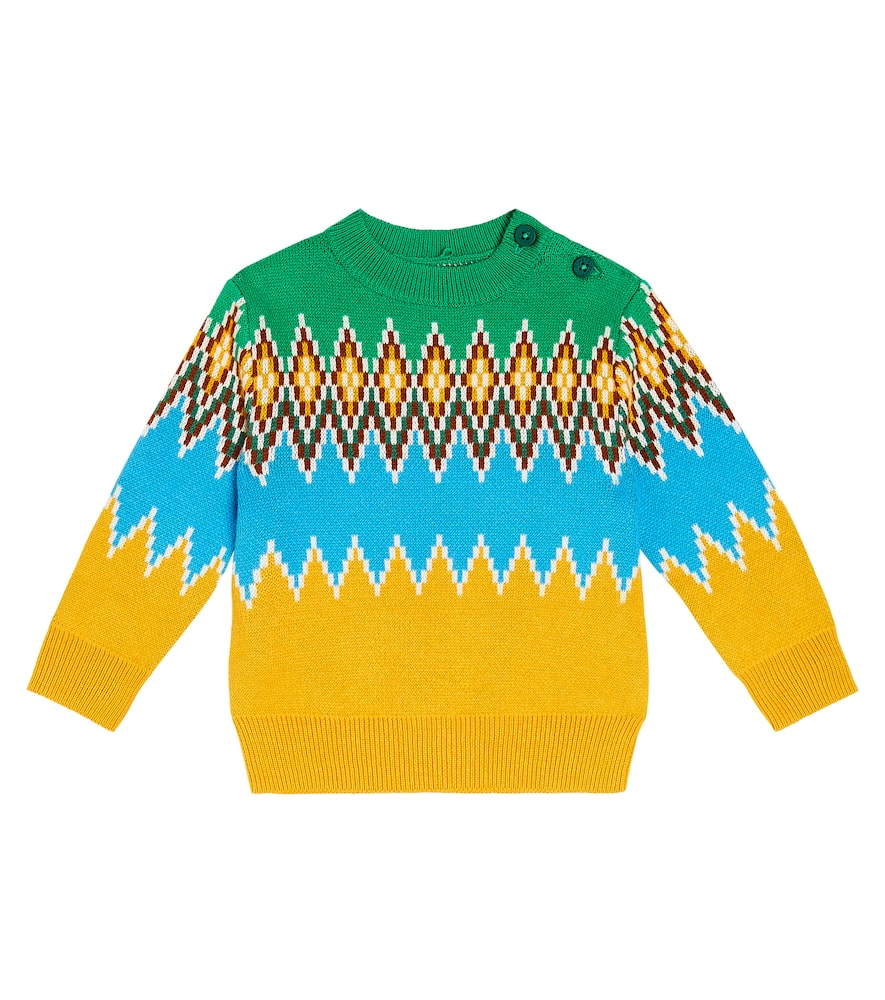 Stella McCartney Kids Baby Fair Isle cotton-blend sweater