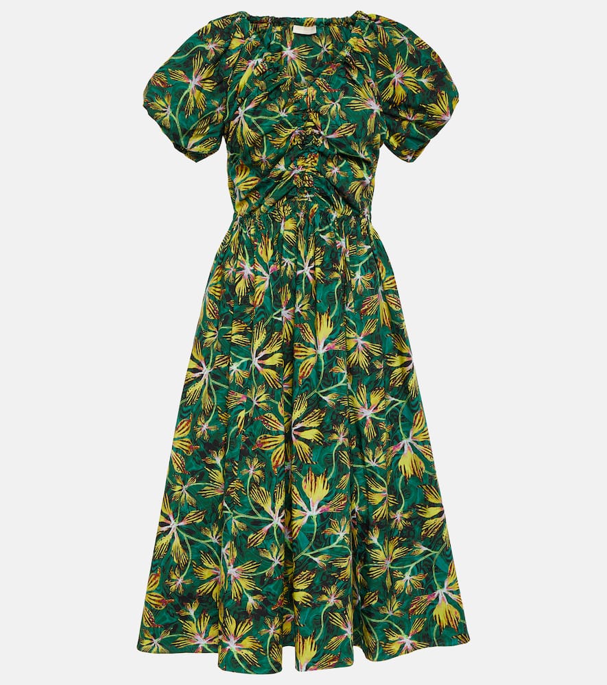 Ulla Johnson Cecile floral cotton poplin midi dress