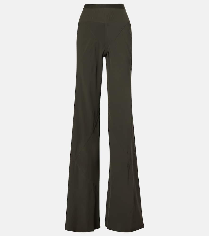 Bias high-rise wide-leg pants