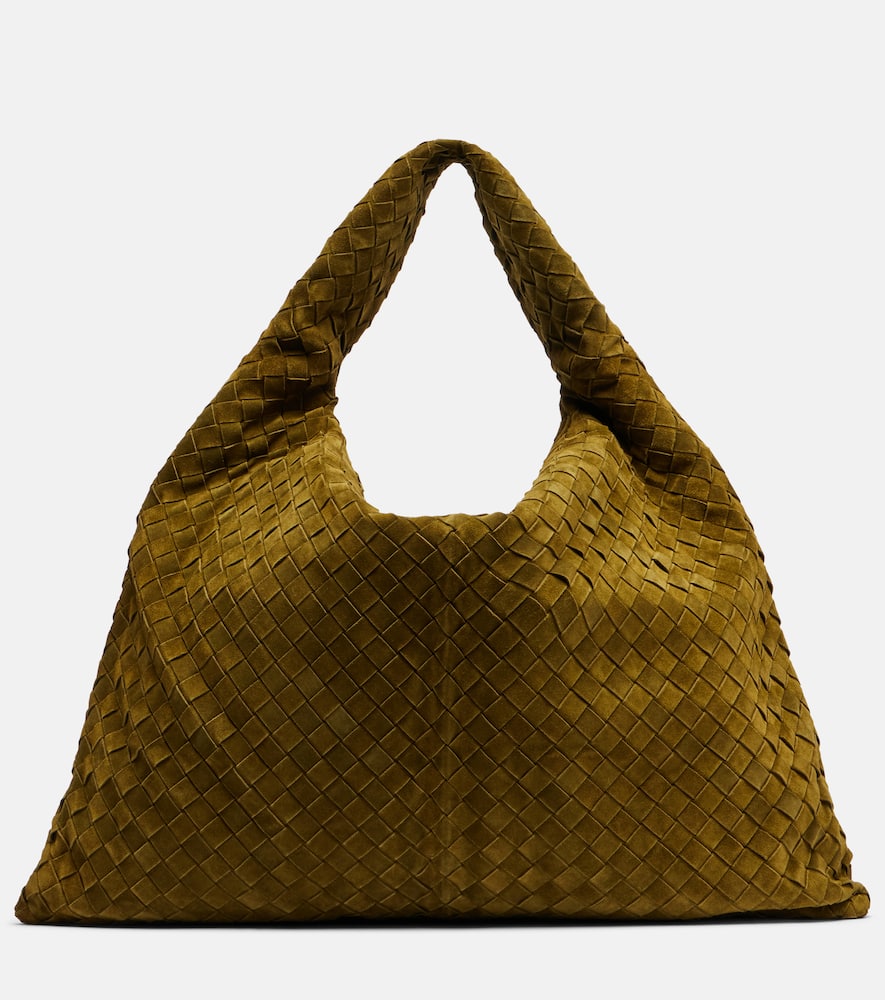 Bottega Veneta Hop Large Intrecciato suede tote bag