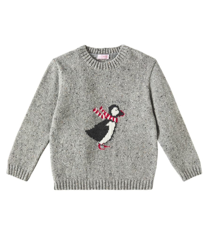 La Coqueta Puffin Wool-blend Sweater In Grey