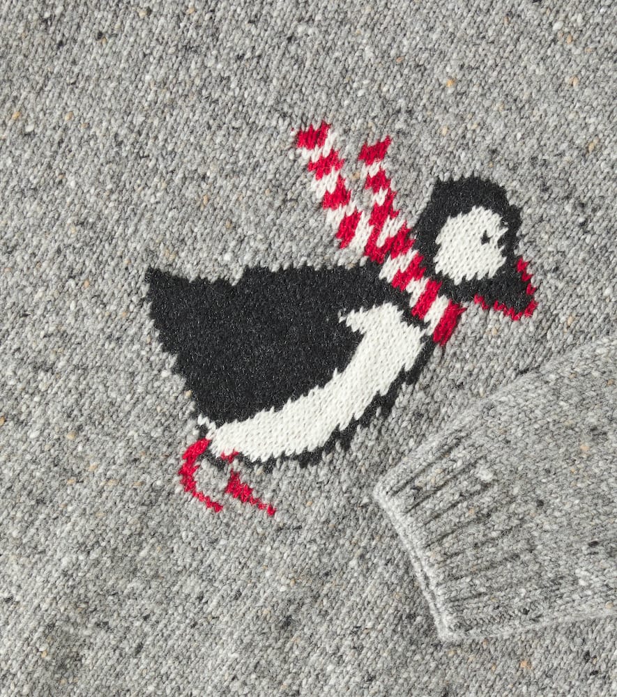 La Coqueta Puffin Wool-blend Sweater In Grey